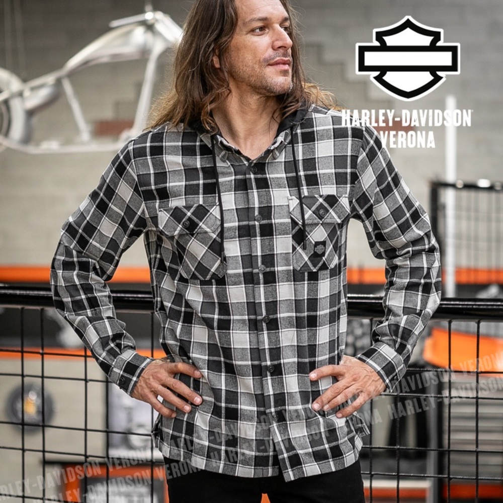 Harley-Davidson Monochrome Checkered Shirt